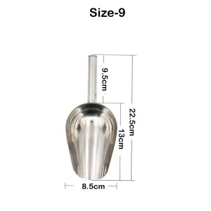 Stainless Steel Food Scoop & Metal Funnel - 1 Scoop Size 9