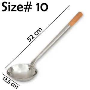 Stainless Steel Fried Rice Spoon With Wooden - Size# 10