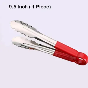 Stainless Steel Kitchen Food Tong with - 9.5 Inch (1 pc)