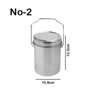 Stainless Steel Tiffin Carrier Lunch Box-1pc - Size No 02