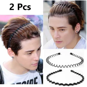 Two (2) Hair Bands for Men and Women (Two - Black, One size