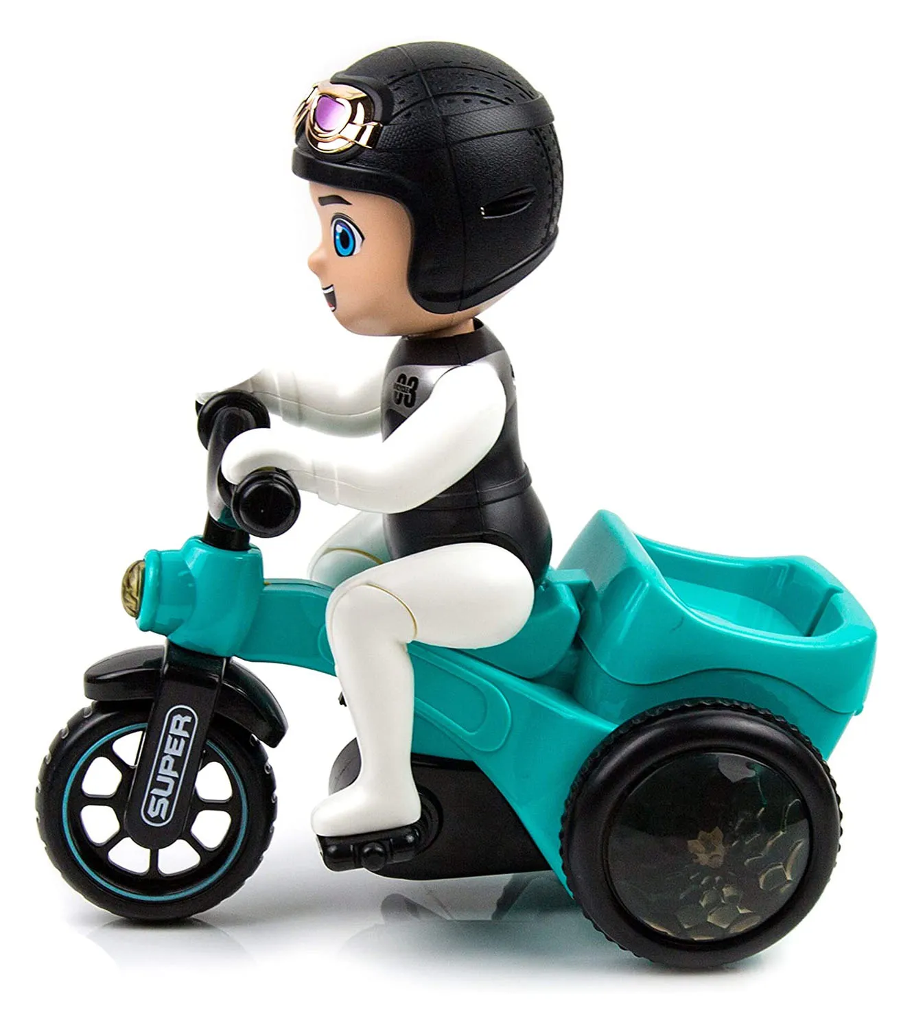 Toddler Toy 60 Degree Rotating Musical Tricycle - Light blue