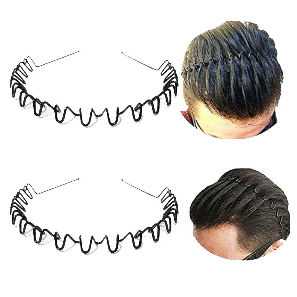 Two (2) Hair Bands for Men and Women - Black, One size - image 1