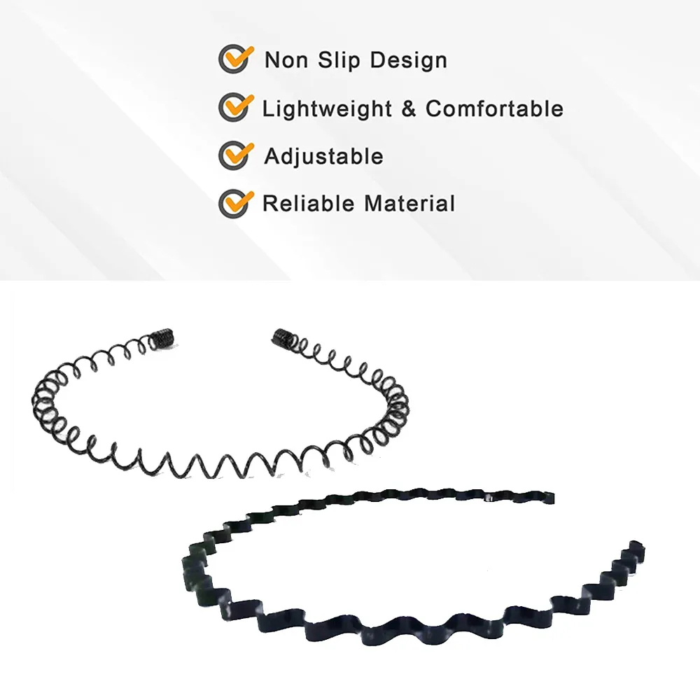 Two (2) Hair Bands for Men and Women (Two - Black, One size - image 2