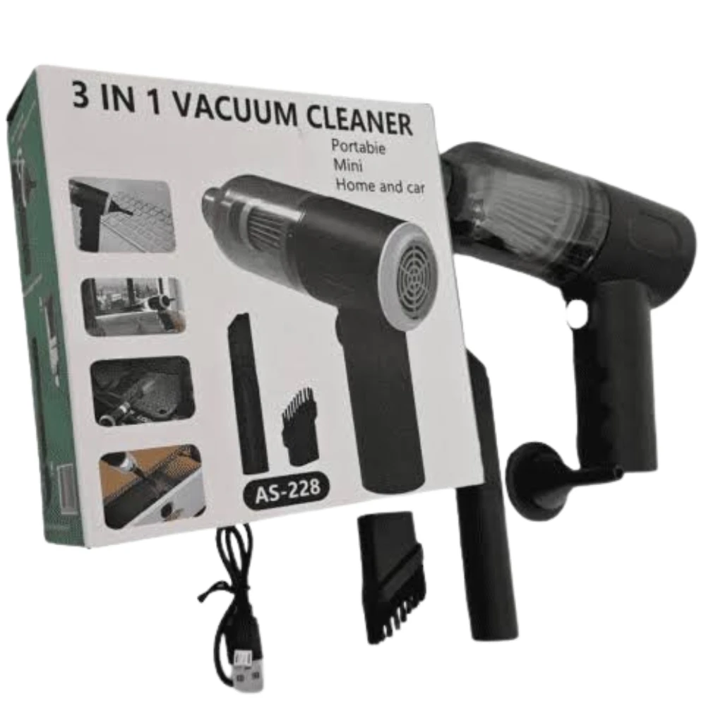 3 in 1 Mini Car Vacuum Cleaner High Suction Portable