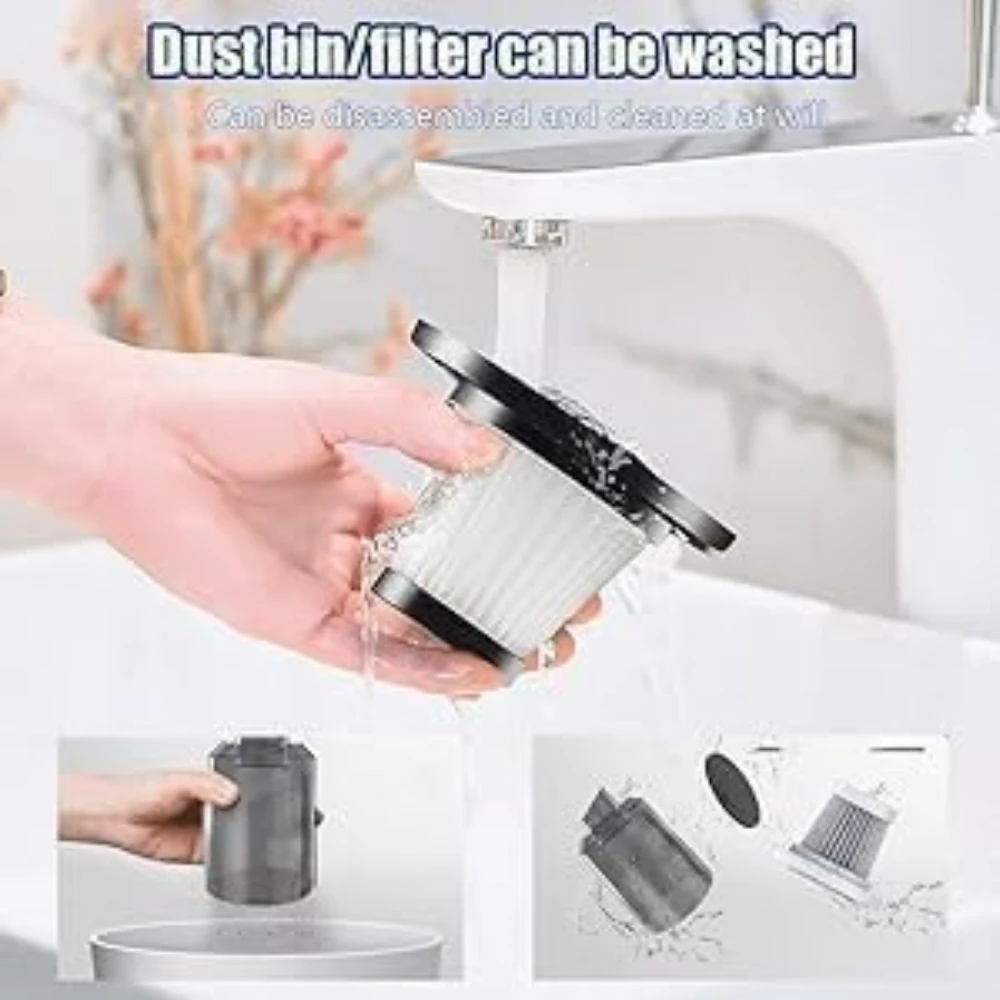 3 in 1 Mini Car Vacuum Cleaner High Suction Portable - image 8
