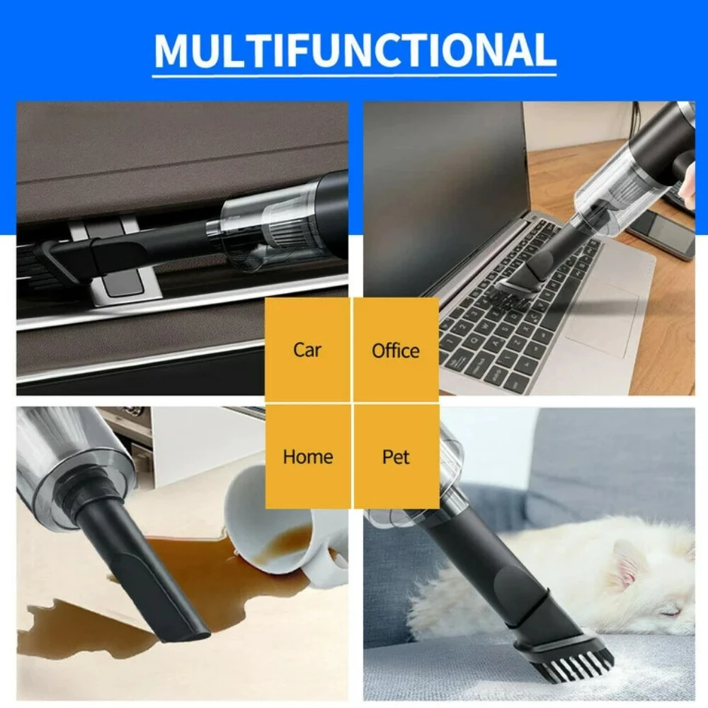 3 in 1 Mini Car Vacuum Cleaner High Suction Portable - image 7