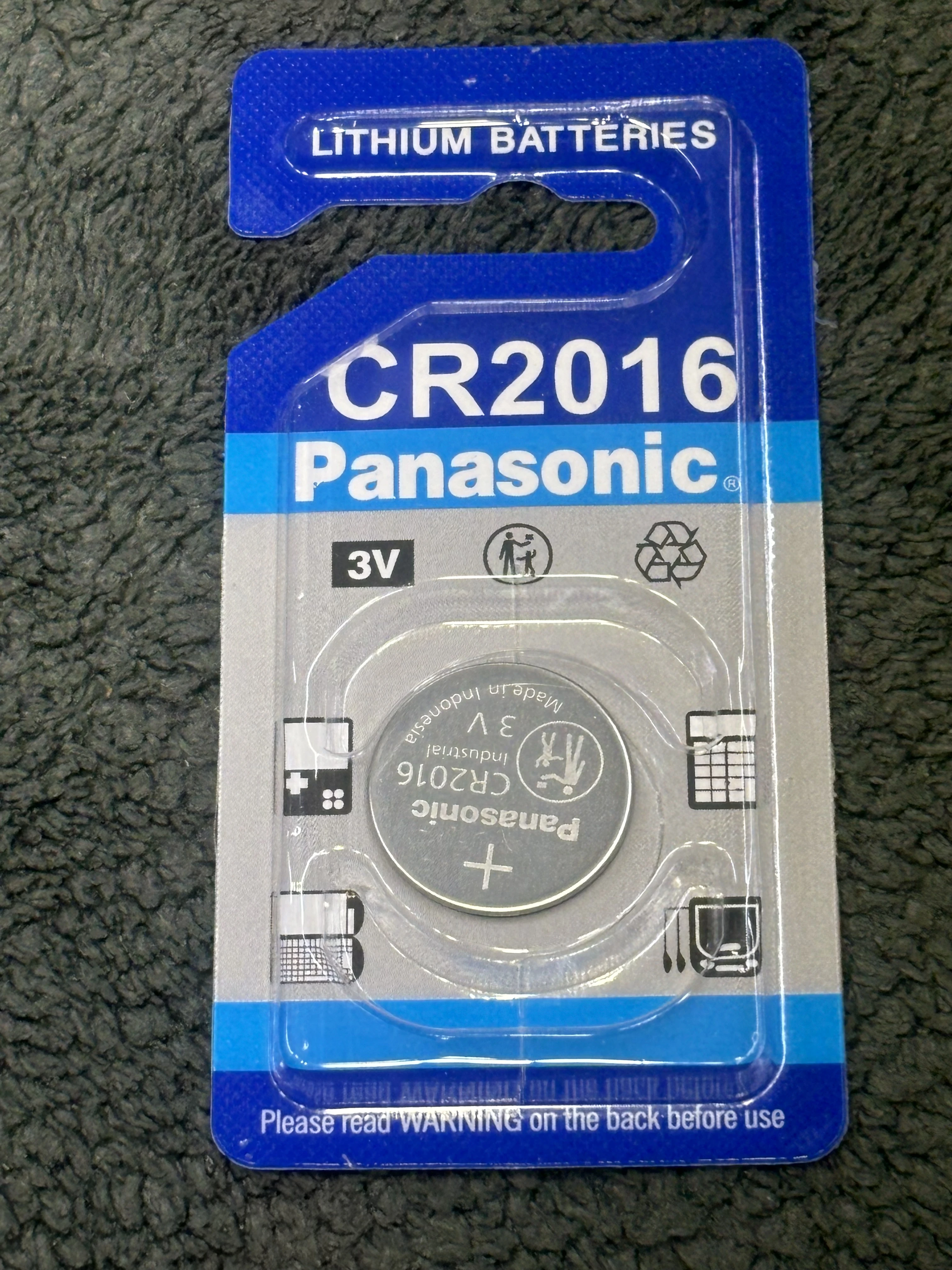 3V LITHIUM BATTERY CR2016 Panasonic