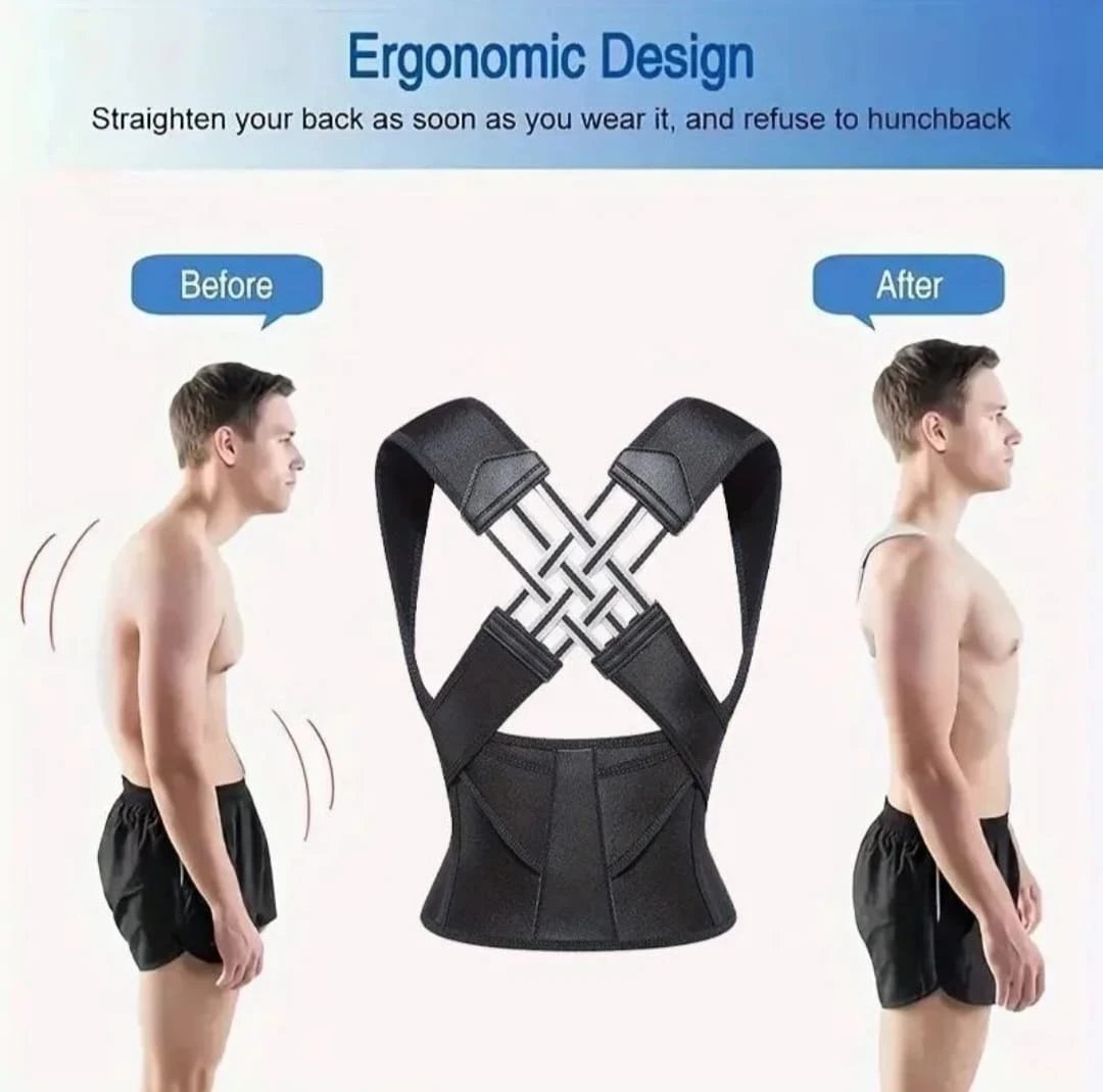 Adjustable Posture Corrector Back Support Belt - image 5