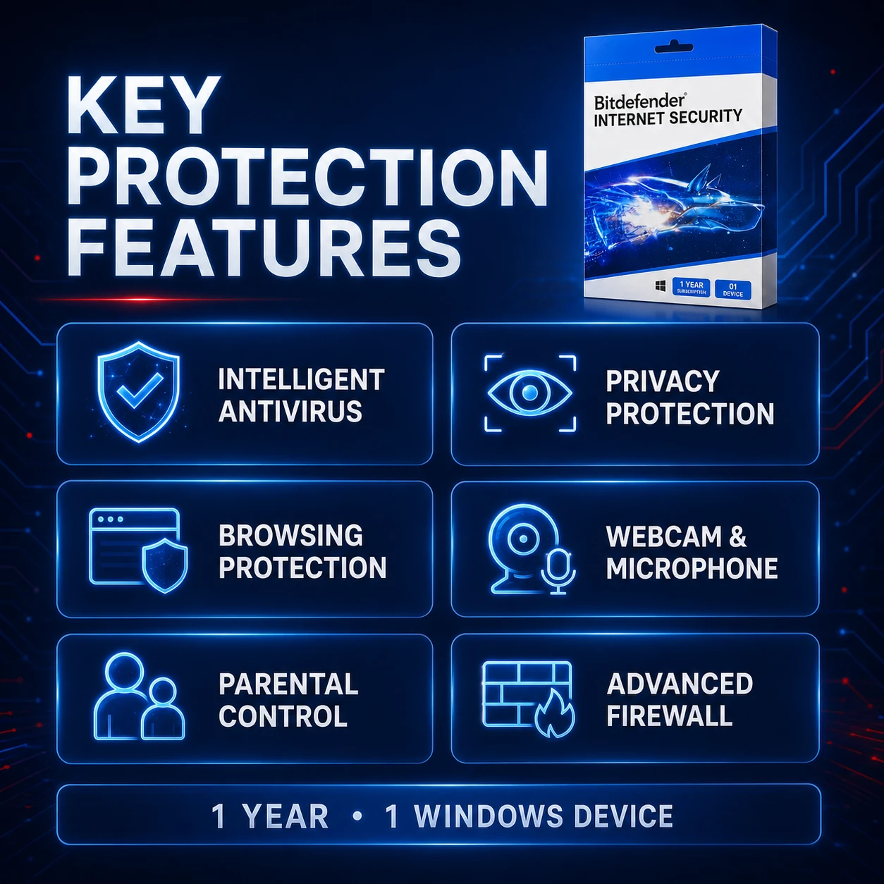 Bitdefender Internet Security 1-Year 1-PC (Digital Key) - image 2