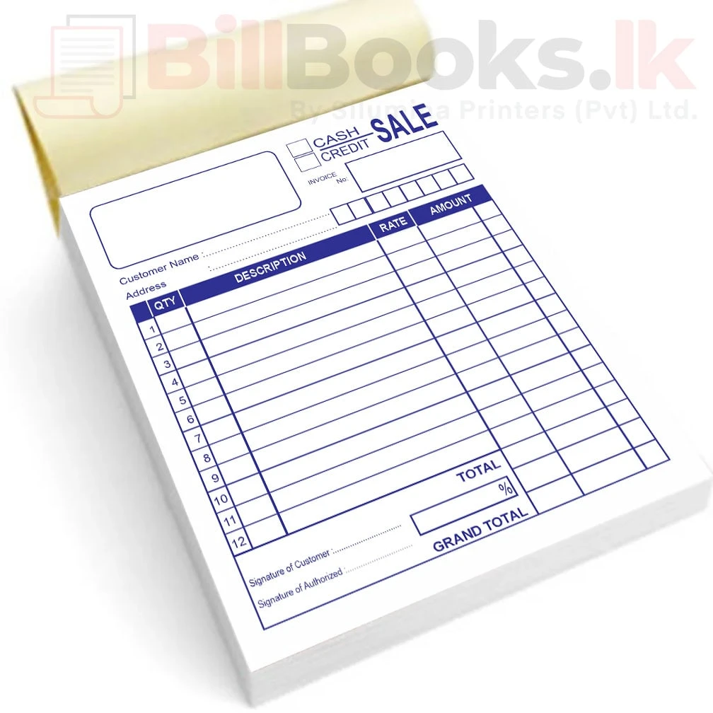 Cash Sale Book Invoice Bill Book On Approval A5-50 pages - image 2