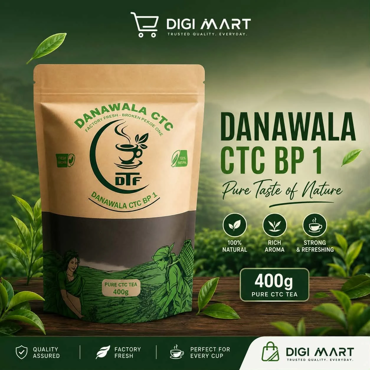 Danawala CTC BP 1 Pure Ceylon Tea | Strong & Rich Aroma - image 1