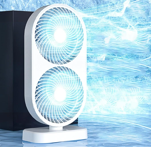 Desktop Fan Double Head Fan, Powerful Electric Table Fan - image 5