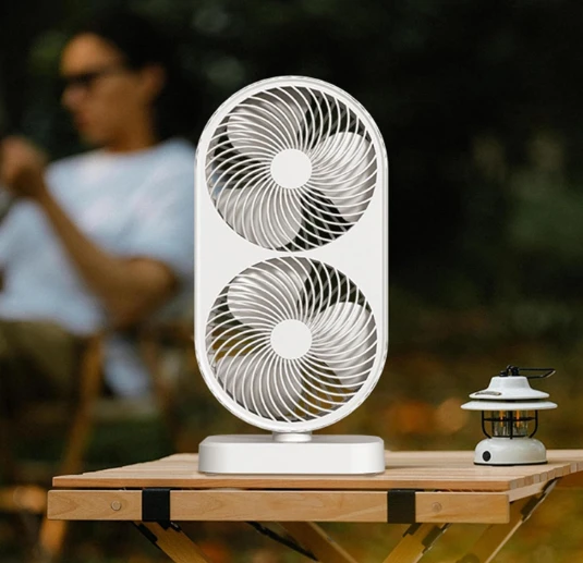 Desktop Fan Double Head Fan, Powerful Electric Table Fan