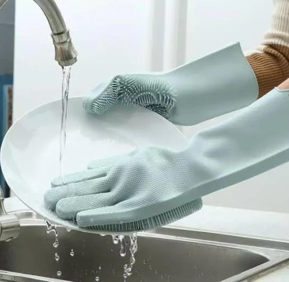 Dish Washing Scrubber Gloves - image 6