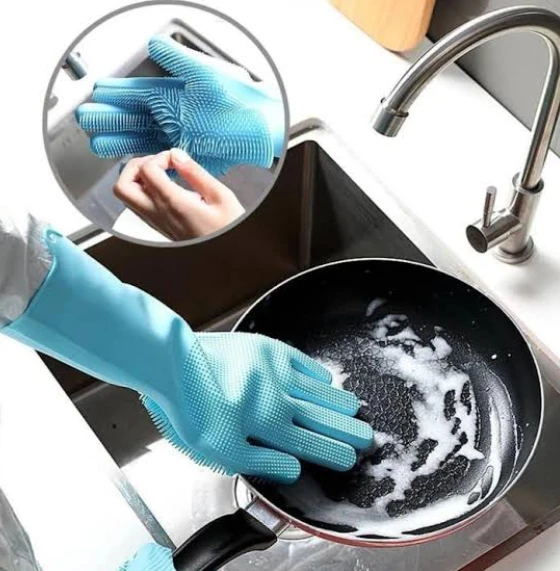 Dish Washing Scrubber Gloves - image 4