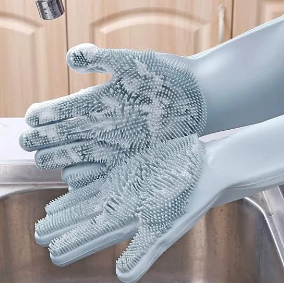 Dish Washing Scrubber Gloves - image 2