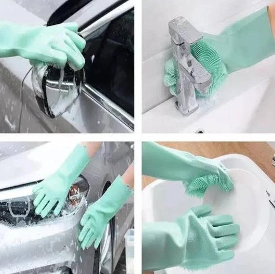 Dish Washing Scrubber Gloves - image 3