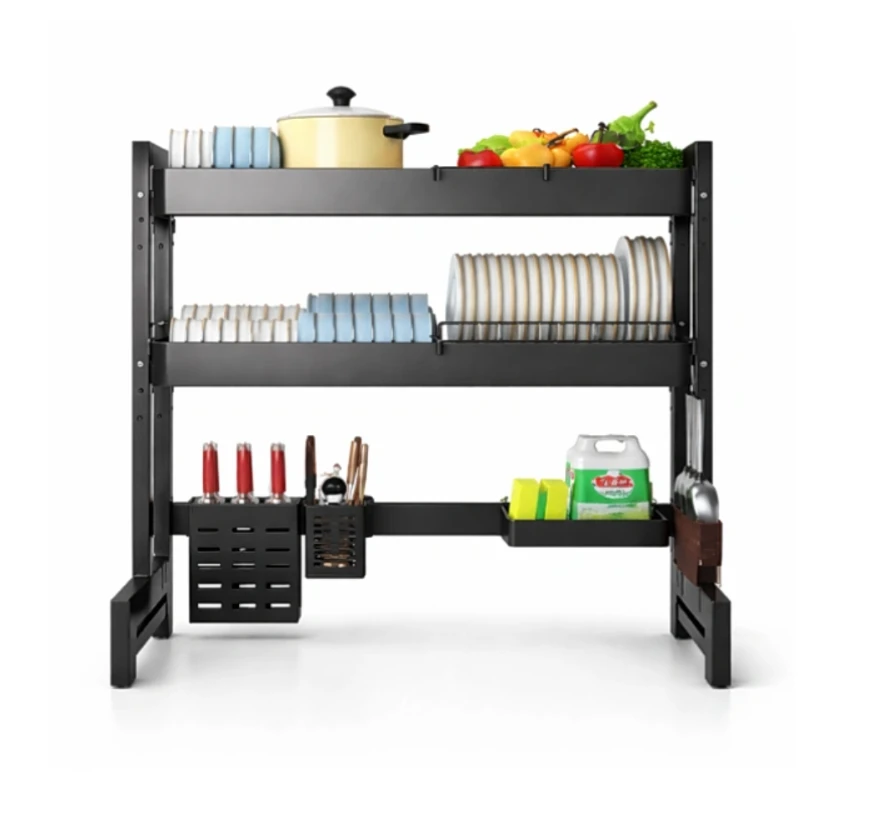 Double Layer Retractable Over Sink Dish Drying Rack - image 3