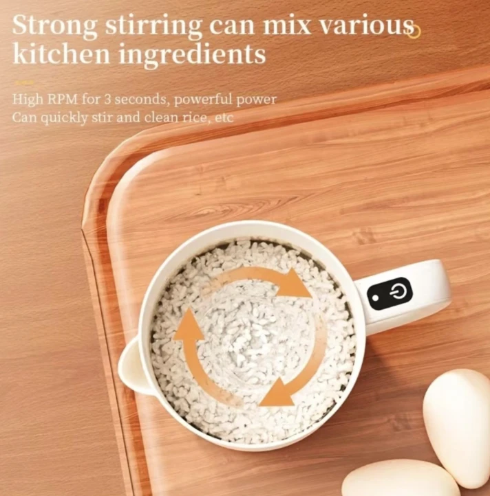 Handheld Electric Egg Beater ,Rice Washing Mixer - image 5