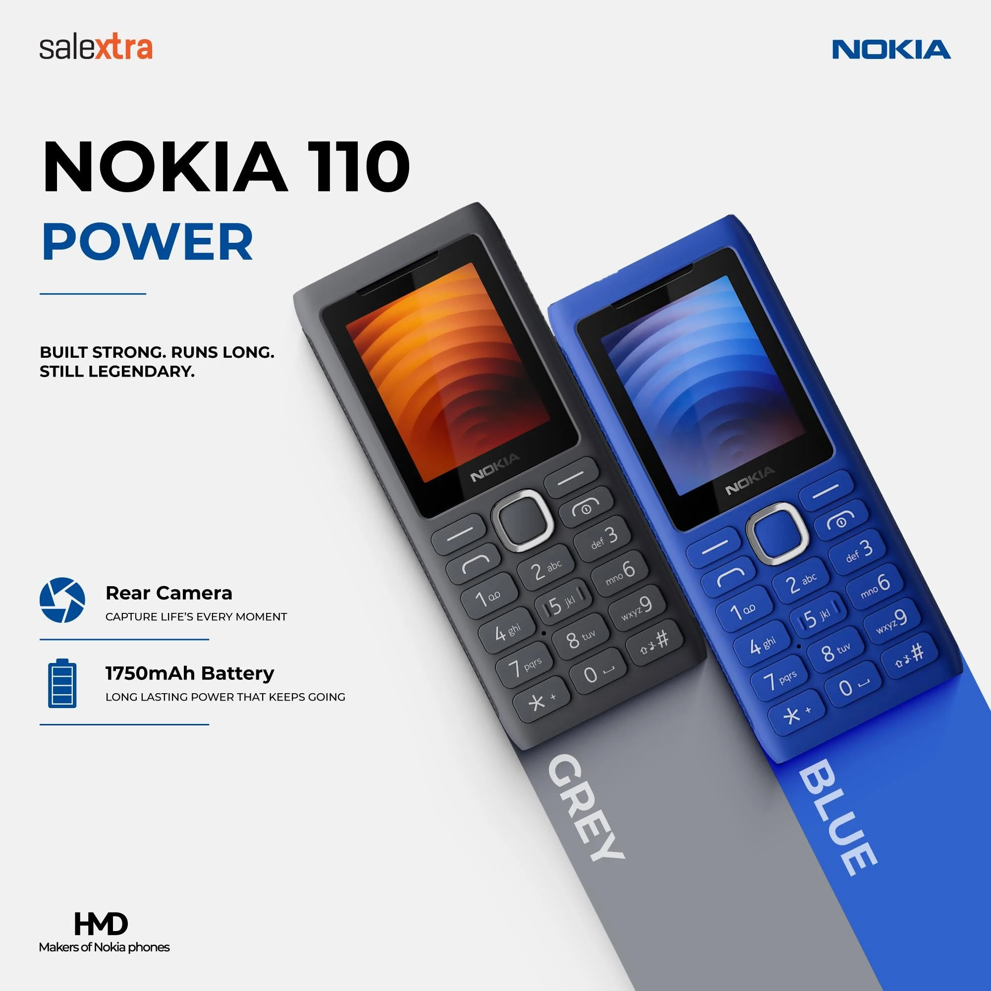 HMD Nokia 110 Power Dual Sim Phone - Softlogic Warranty