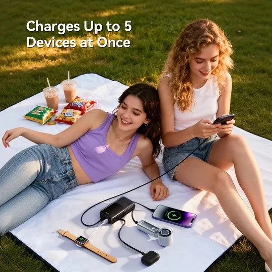 JOYROOM 20000mAh Power Bank with Built-in Three Cables - image 3