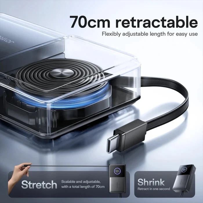JOYROOM Retractable Mini Power Bank 10000 mAh 22.5W - image 2