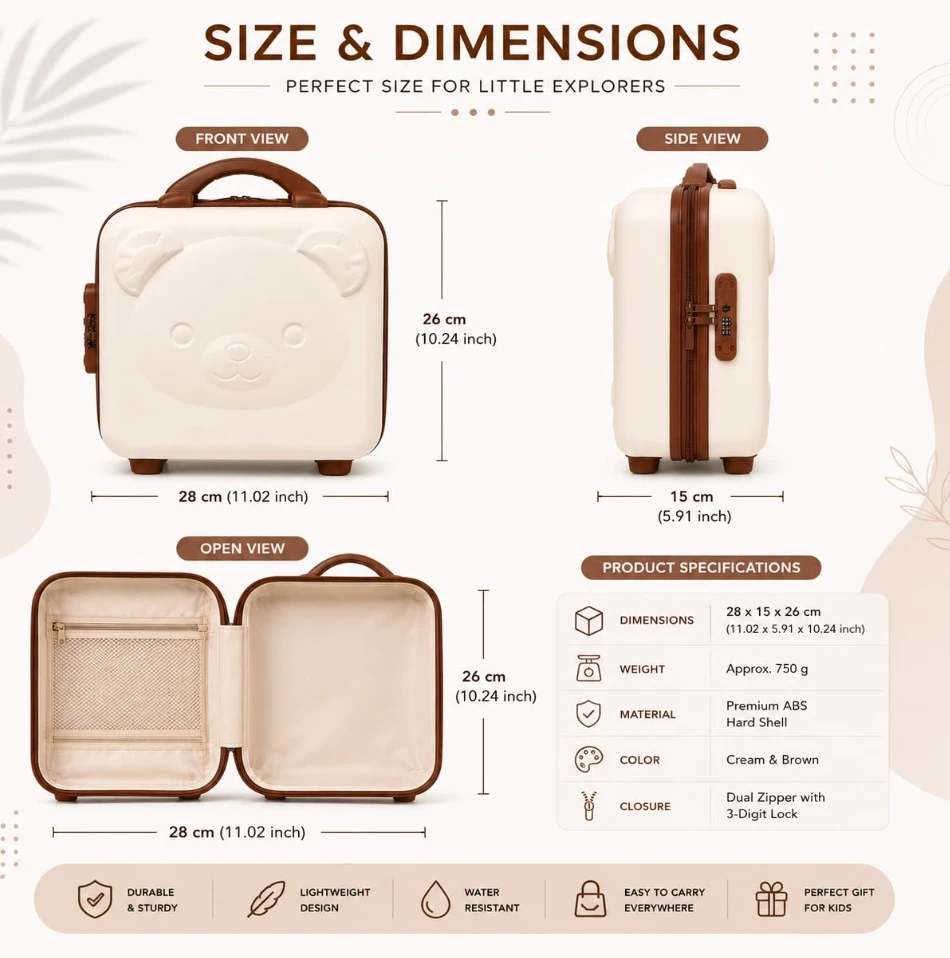 Kids Hard Shell Travel Suitcase Bag - image 6
