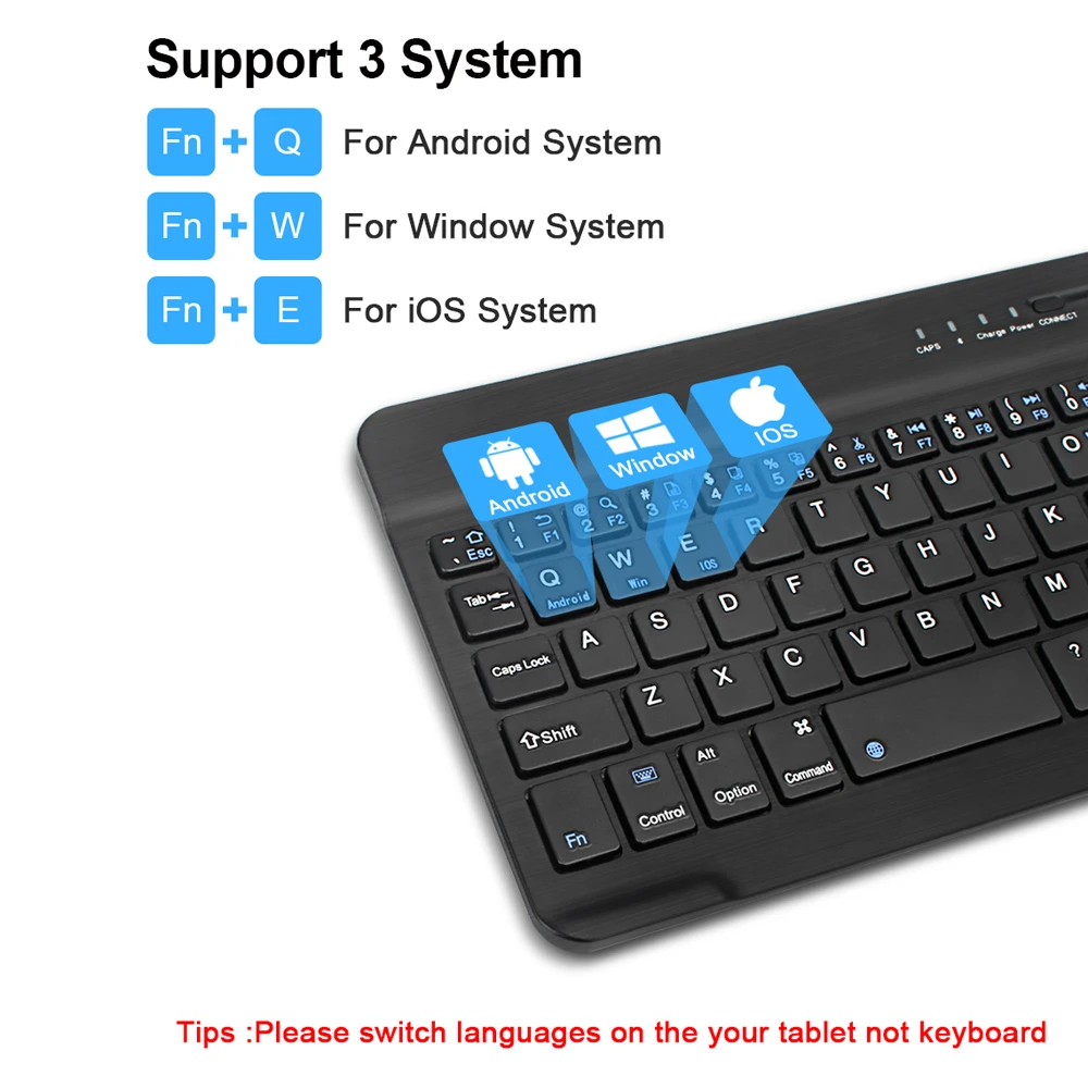Mini Rechargeable Wireless Bluetooth Keyboard - image 5