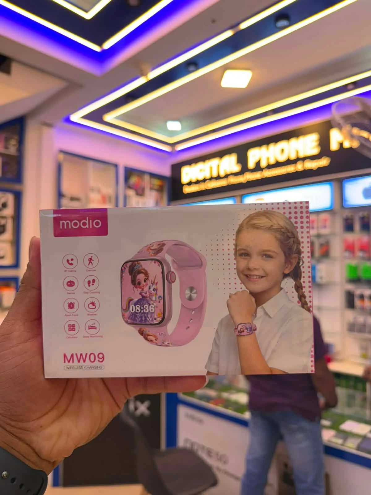 Modio MW09 Mini Kids Smart Watch With, BT Calling, Games - image 3