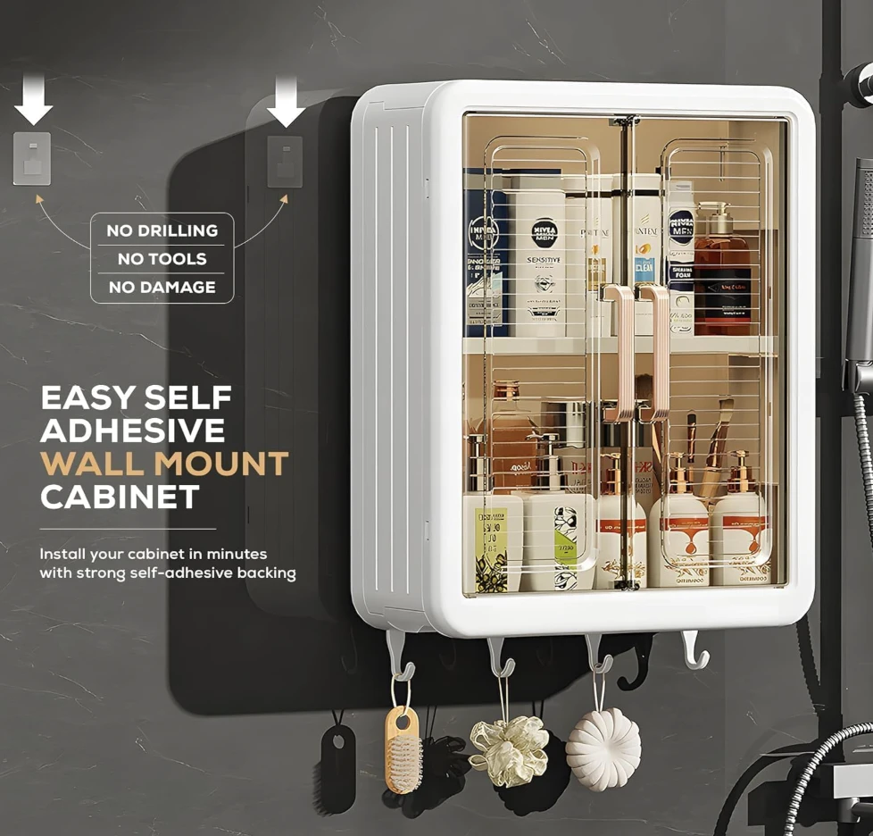 No Drilling Bathroom Storage Bathroom Cabinet - image 8