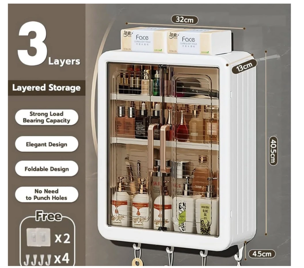 No Drilling Bathroom Storage Bathroom Cabinet - image 4