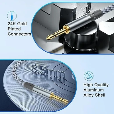 Nylon AUX cable 3.5mm - 1m - image 3