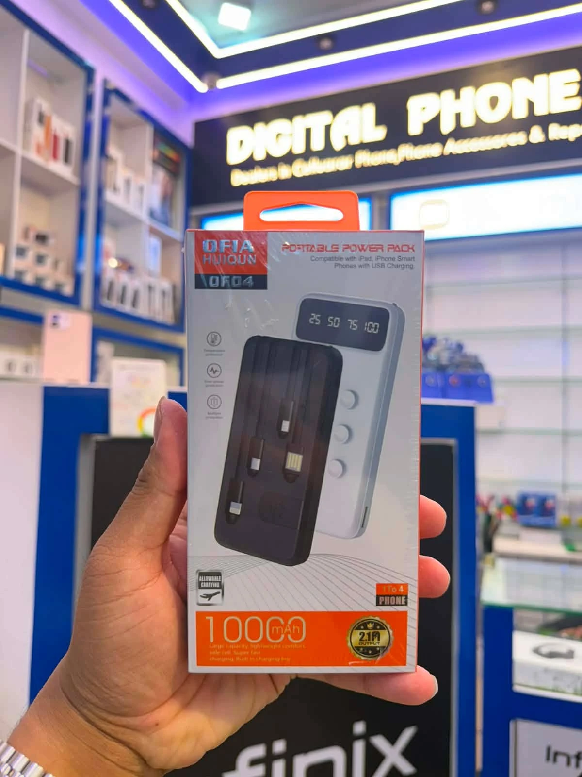 Ofia 10,000mAh Portable Power Bank With Fast Charging