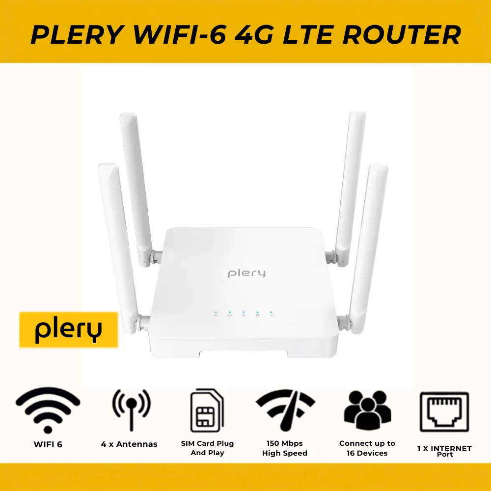 Plery R602 4G LTE WiFi 6 unlocked router