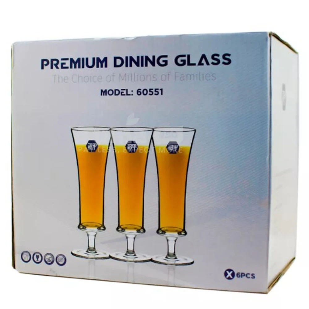 Premium Crystal Long Drink Glass Creative - 6Pcs Set - image 2