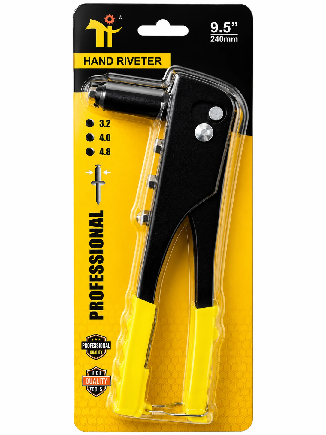 Professional Heavy-Duty Hand Riveter 9.5 Pop Rivet Gun - image 3