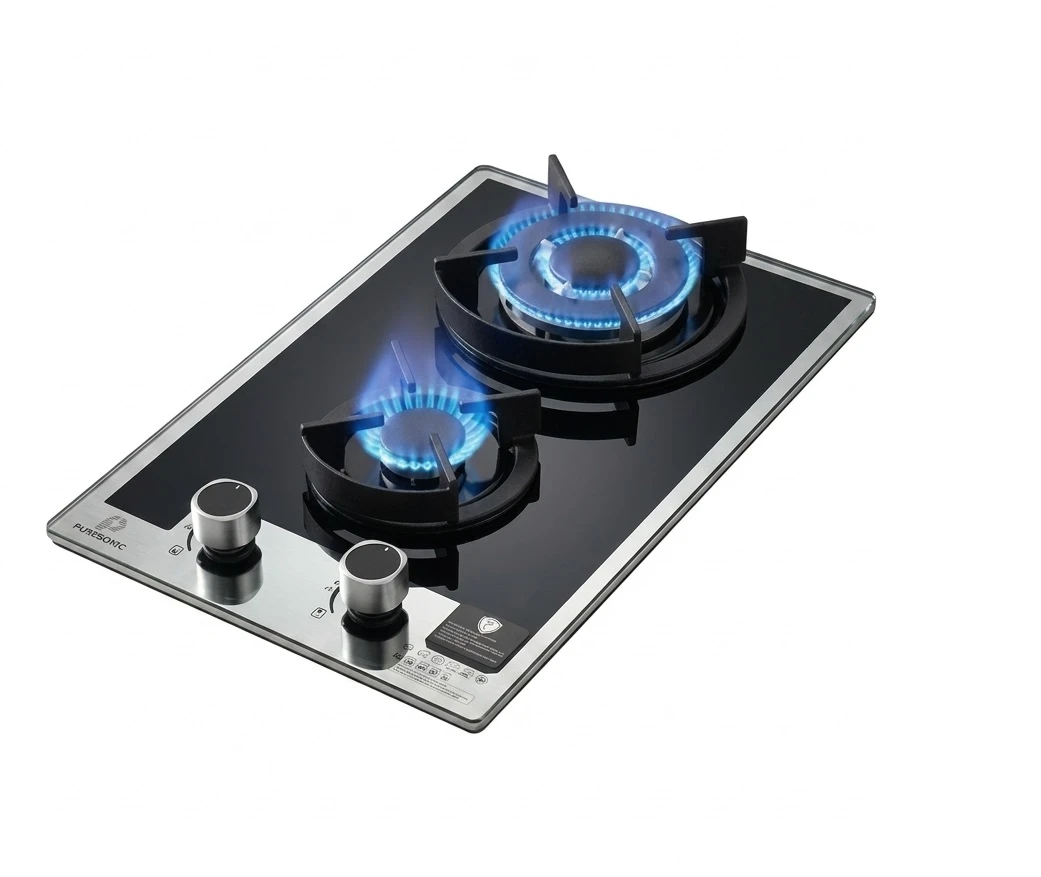 Puresonic 2-Burner Tempered Glass Hob - TGVC2B5132