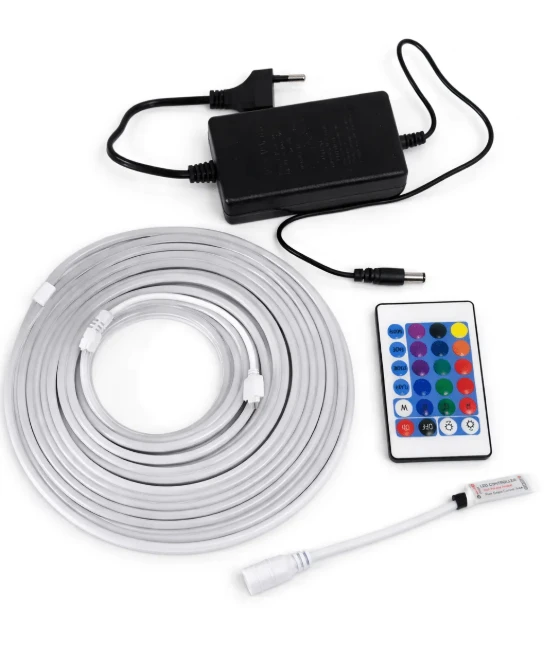 RGB Neon LED Strip: 5M Flexible 12V Light Kit - image 2