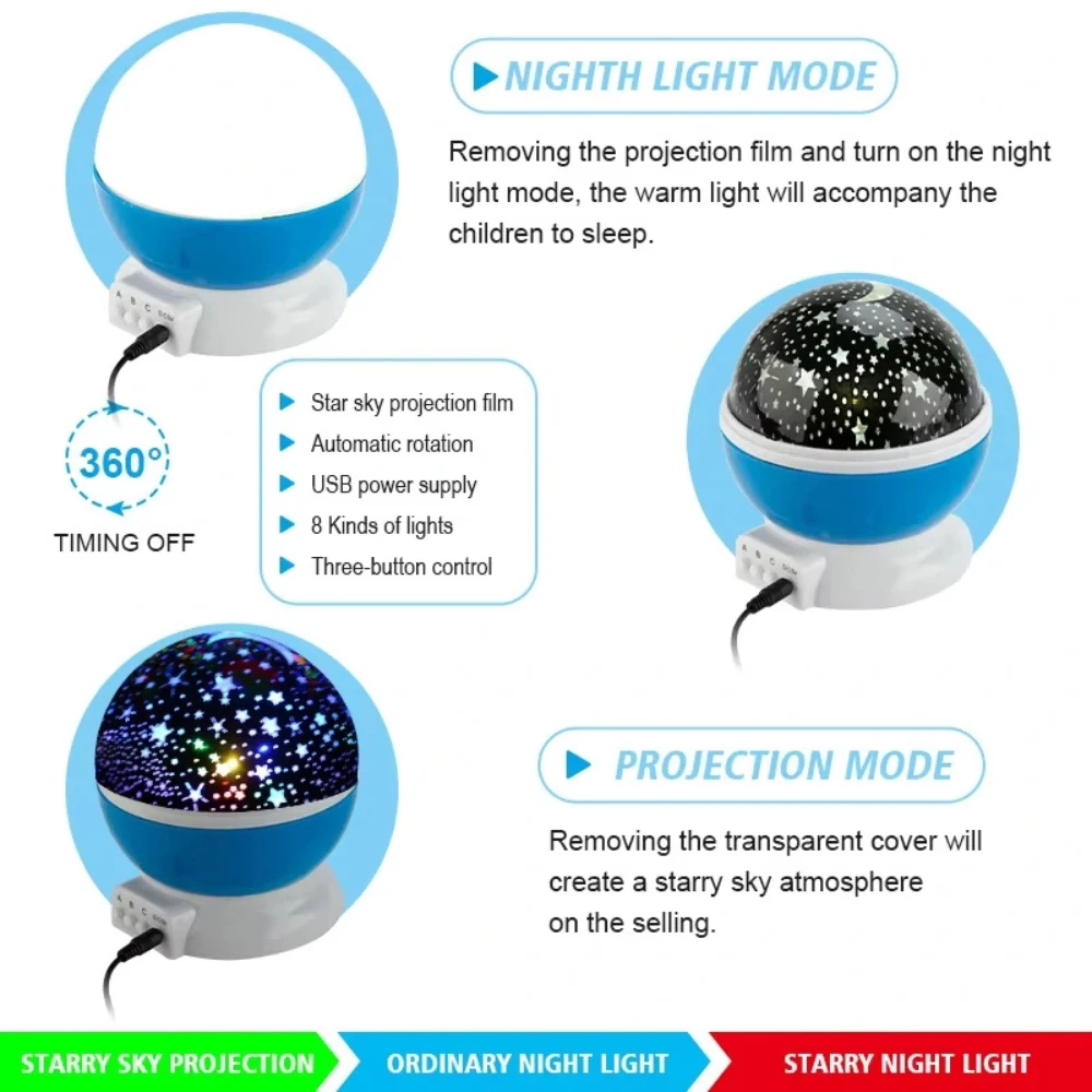 Star Master LED Galaxy Projector Night Light - image 7