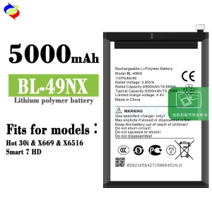 49NX Battery For Infinix Hot 30i / X669  / Smart 7HD