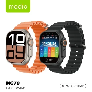 New Modio MC78 Smart Watch with 3 Pairs Ocean Straps