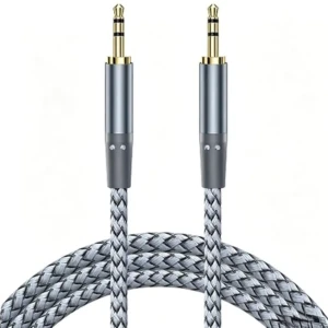 Nylon AUX cable 3.5mm - 1m