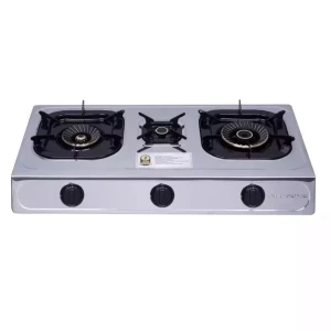 Puresonic 3-Burner Stainless Steel Gas Stove