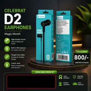 Super Bass Celebrat D2 Handsfree 3.5mm