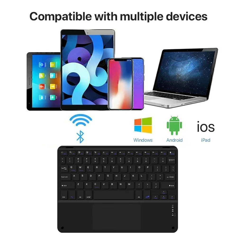 Touchpad Wireless Keyboard For iPad, Tab, Laptop, PC - image 3