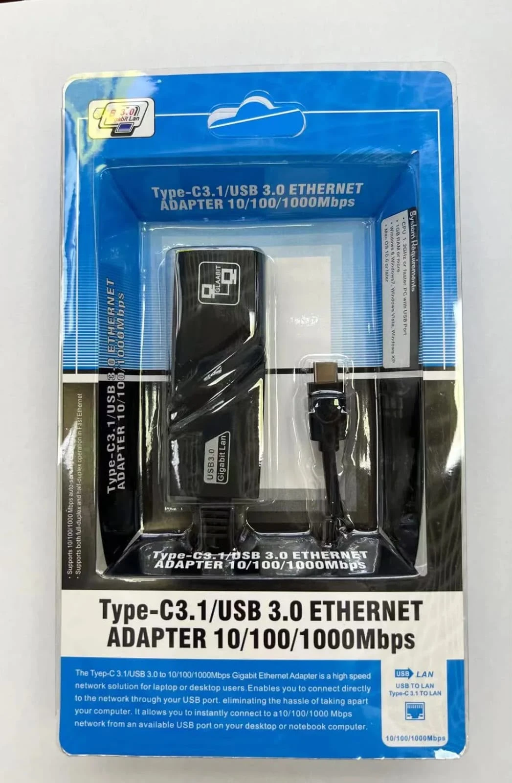 USB 3.0 Type C to RJ45 Ethernet Port Adapter - image 3