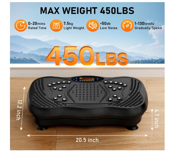 Vibration Plate Exercise Machine, Full Body Workout - image 7