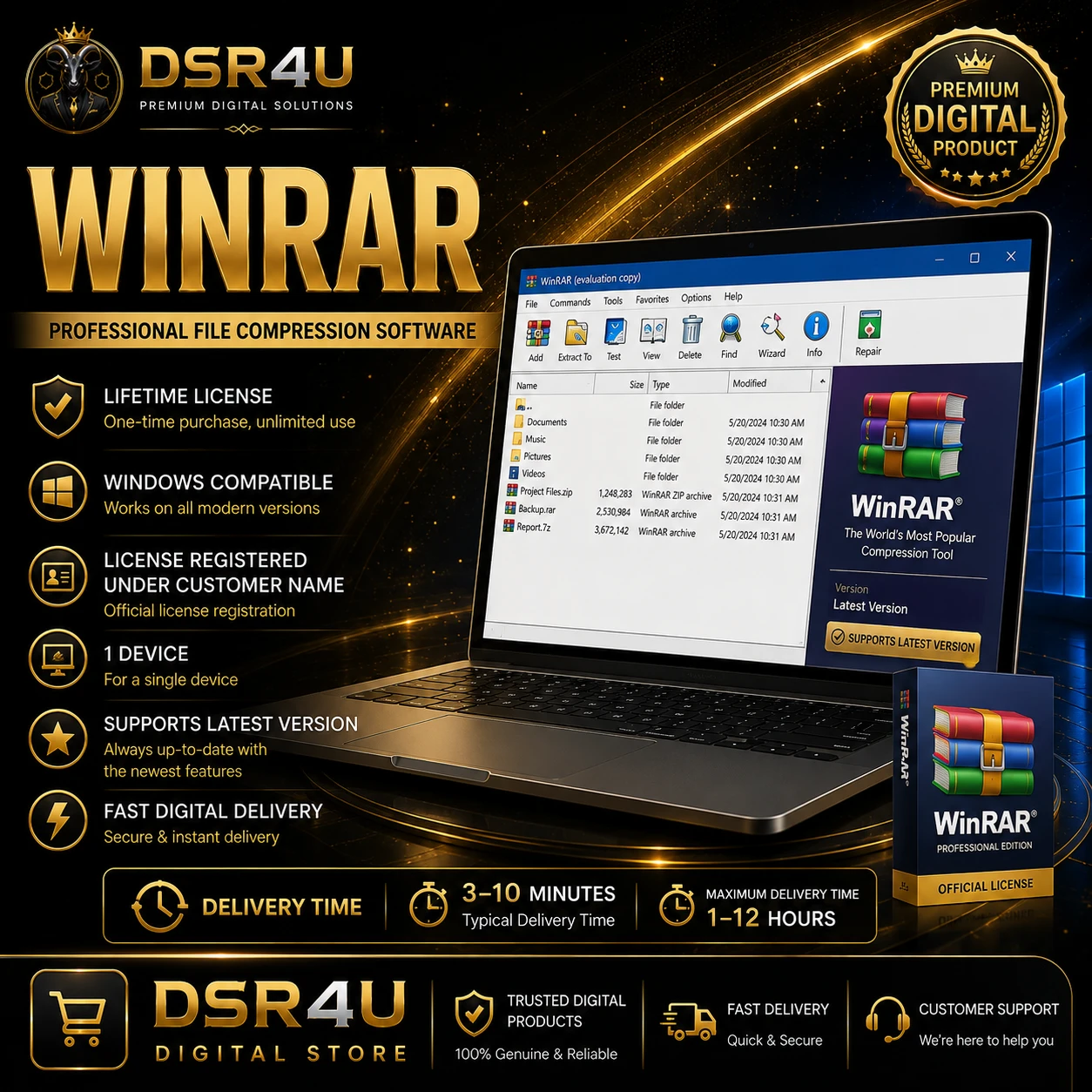 WinRAR Official License Under Your Name