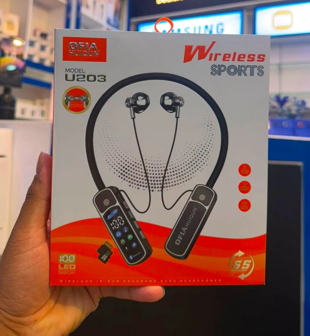 Wireless Sports Neckband with LED Display & Bass Sound - image 1